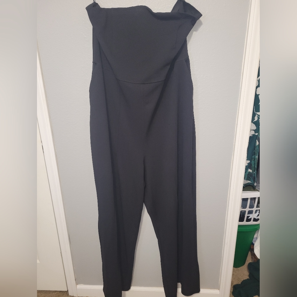 River Island Black Asymmetrical Jumpsuit with Relaxed Fit